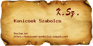 Konicsek Szabolcs névjegykártya